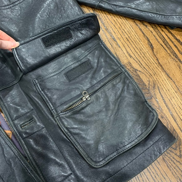 Vintage Danier Oversized Leather Jacket with Detachable Vest Men’s Small - Picture 4 of 12